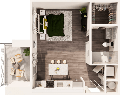 Student 1 Bedroom Apartments